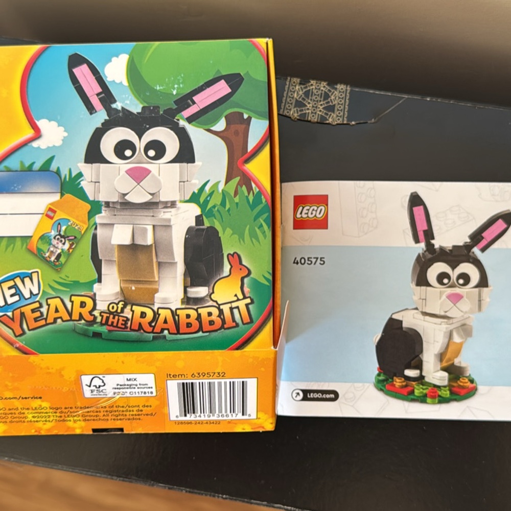 Lego Year of the Rabbit 40575 Black and White Building Set - Classic Toy